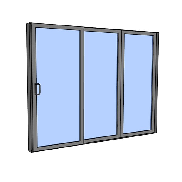 3 panels sliding stacker door